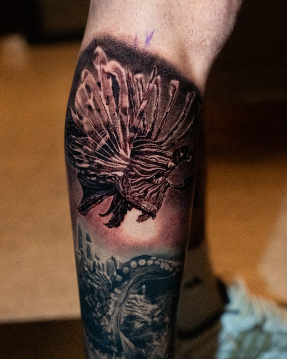 Sleeve detail - lionfish realism